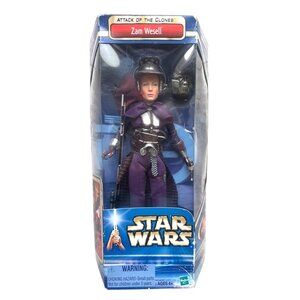 Star Wars Attack Of The Clones Zam Wesell Action Figure By Hasbro Ages 4+ Fully